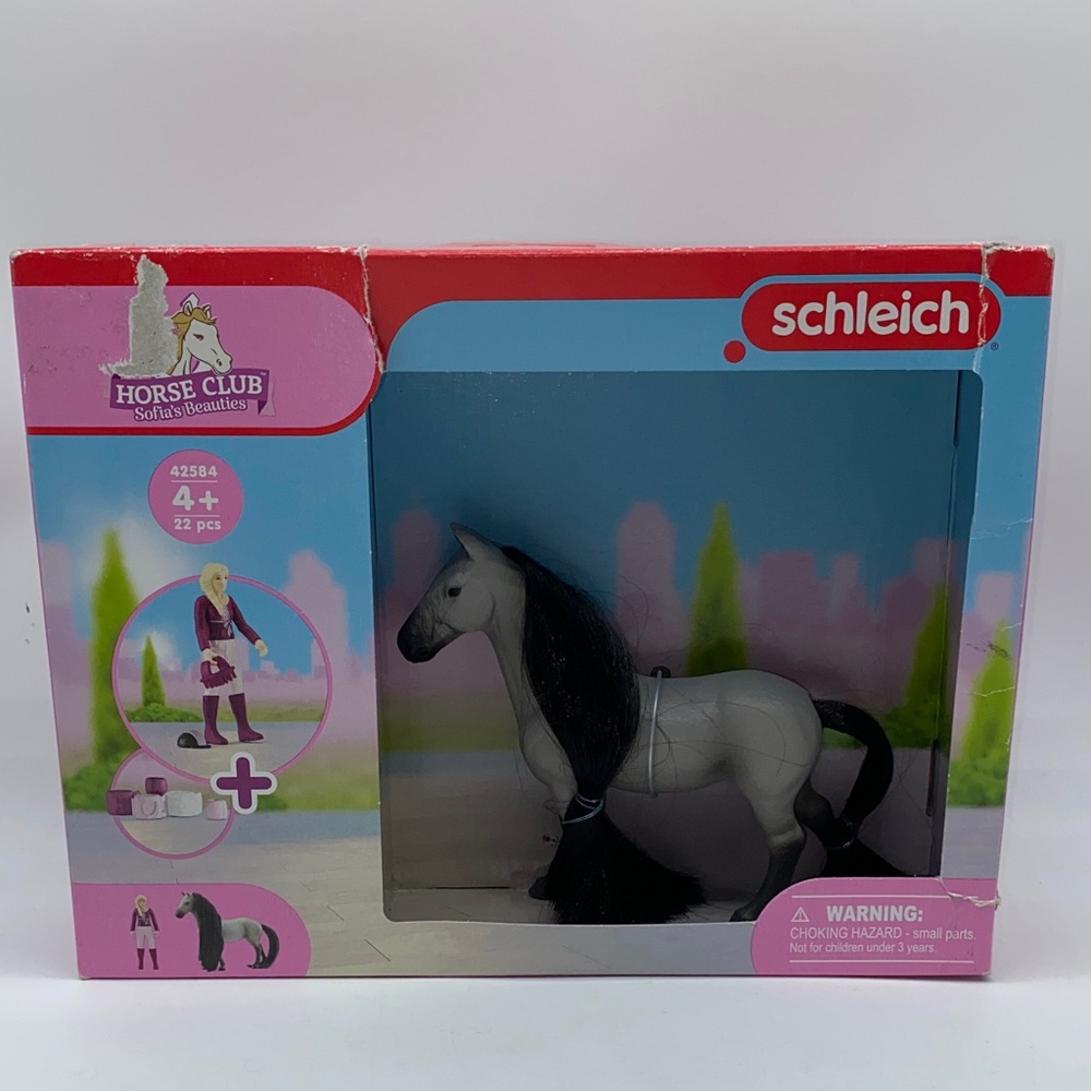 Schleich Horse Club Sofia’s Beauties 42584 Grey Horse Figure & Accessories Set
